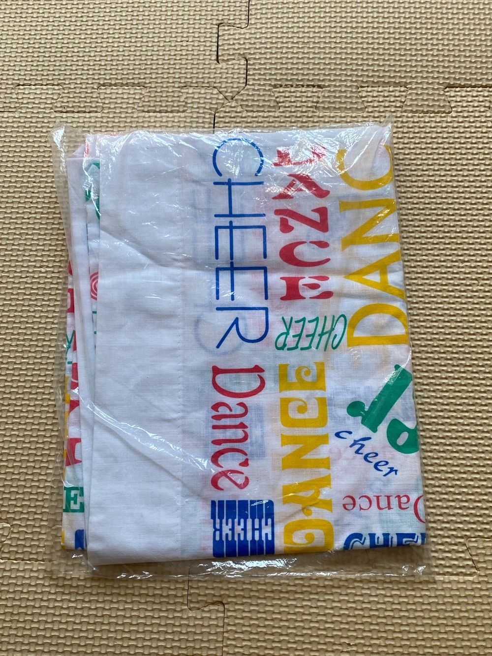 White Multicolor Cheer & Dance Printed Pillowcase
